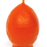 Восковая свеча-яйцо оранжевая