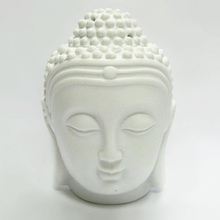 Аромалампа голова Будды большая, белая