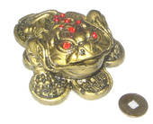 Трехлапая жаба с монеткой