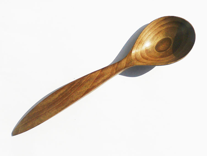 Деревянная ложка из ореха столовая