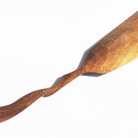 Лопатка из ореха с загнутым концом
