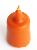 Восковая свеча-столбик оранжевая