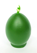 Восковая свеча-яйцо зеленая