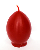 Восковая свеча-яйцо красная