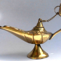 Лампа Алладина, латунь, литой рисунок малая