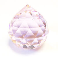 Хрустальный шар 50 мм. Розовый, граненый, подвесной