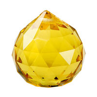 Хрустальный шар 40 мм. Желтый, граненый, подвесной