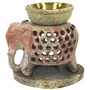 Аромалампа каменная "Слон" большой с бронзовой чашей