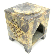 Аромалампа каменная "Сеточка" с треугольным отверстием на ножках
